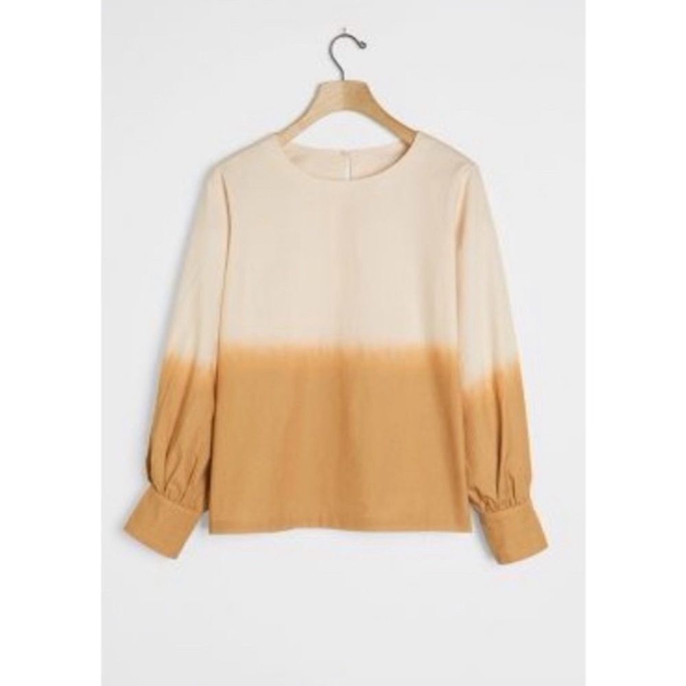 Anthropologie Dorothea Dip-Dyed Blouse NWT